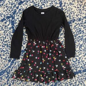 Long sleeve dress with floral skirt